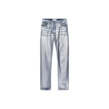 MSGM Metallic finish Straight Jeans