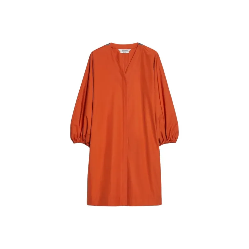 MaxMara Long Sleeved Dress Women's Orange-0