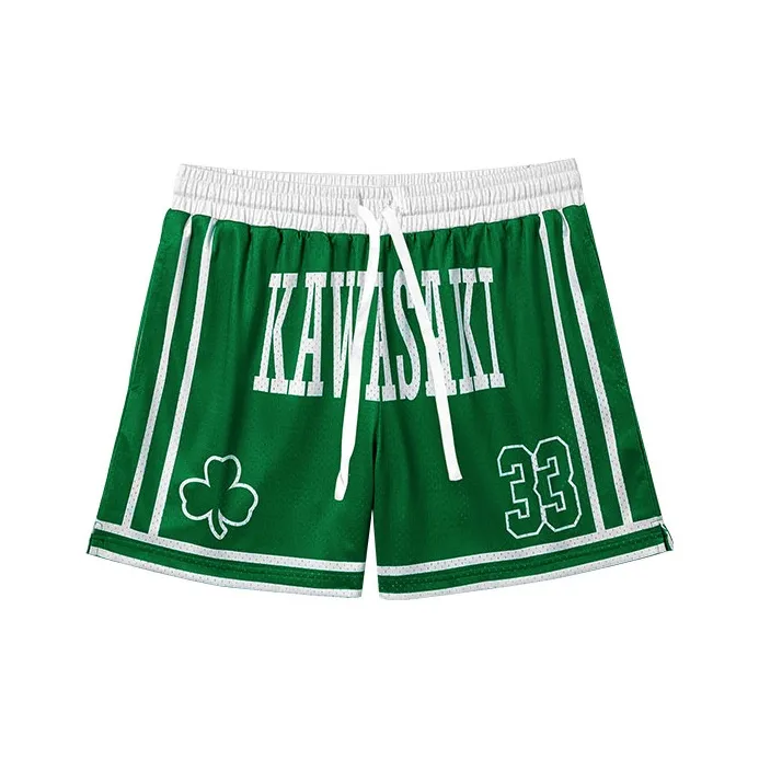 Kawasaki Basketball Shorts Unisex Refreshing White Blue-2