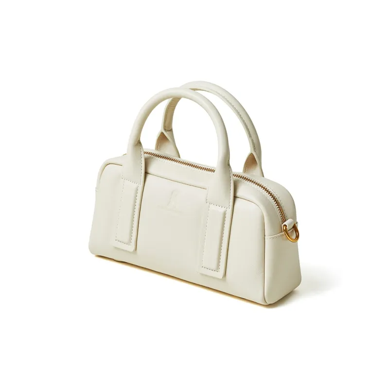 ROBERTA DI CAMERINO Cow Leather Shoulder Bag, Crossbody Bag, Handbag Women's Black/Milkshake White-3