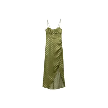 ZARA Slip Dresses Women's Green