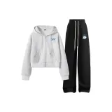 White Heather Gray (Y Dog's Sky Chest Logo)+Black (Y Dog's Sky Pants Logo)