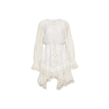 Zukizuki Long Sleeved Dresses Women's White