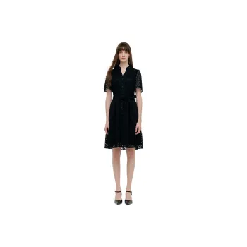 GOELIA Short Sleeved Dress Women's Black