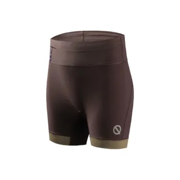 Qinkung Casual Shorts Women's Roasted Chestnut Brown