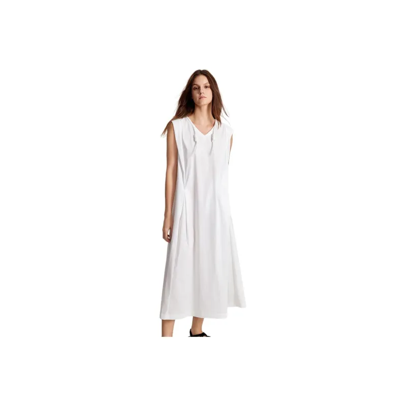 ELLE Sleeveless Dress Women's White-0
