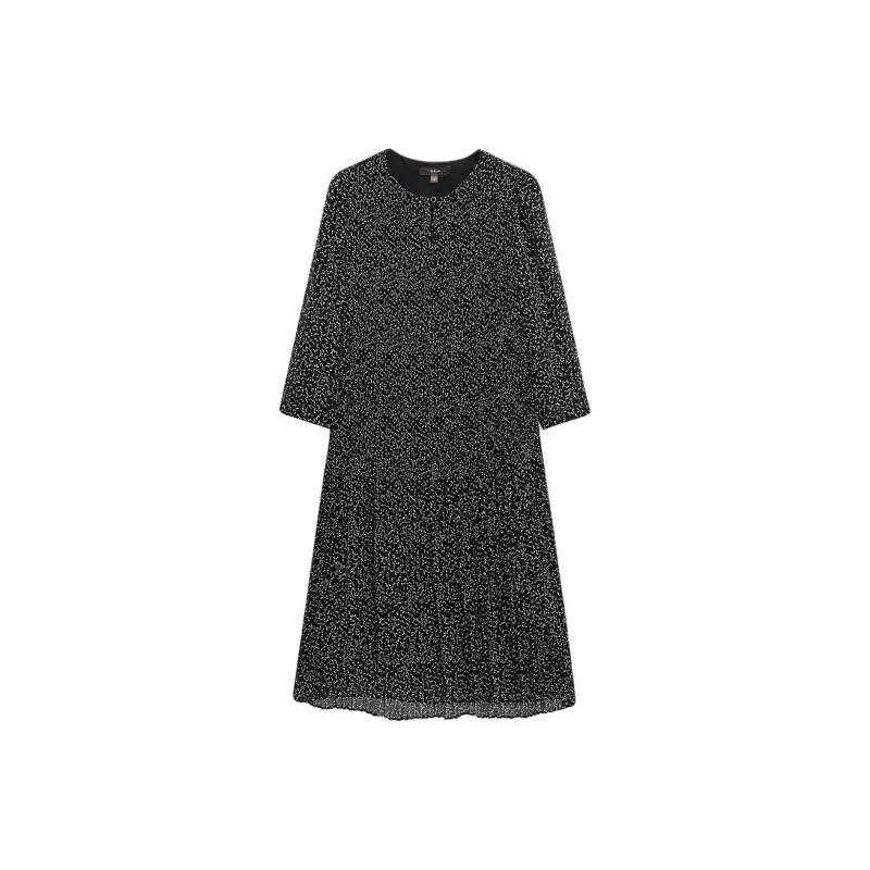 INSUN Long Sleeved Dress Women's Black-0
