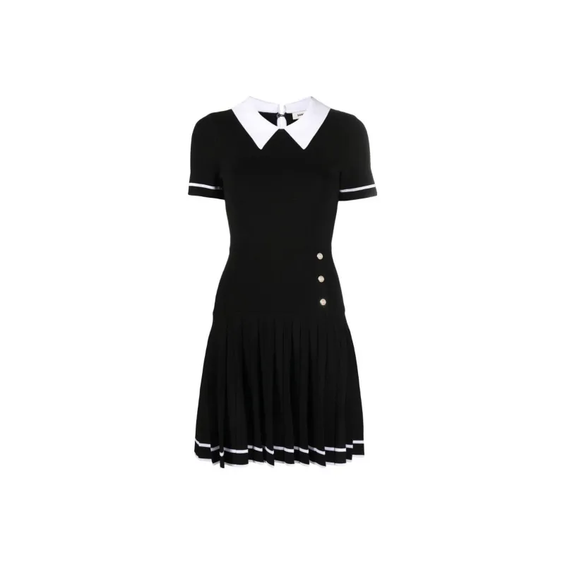 Sandro Short Sleeved Dress Women's Black-0
