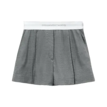 Alexander Wang High Waist Pleated Shorts
