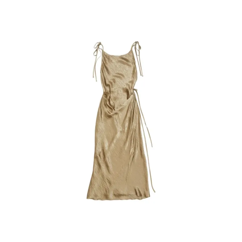 Acne Studios Sleeveless Satin Maxi Dress-0