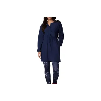 Columbia Boundless Avenue Omni-Shade Omni-Shield Long-Sleeved Dresses Women's Dark Blue