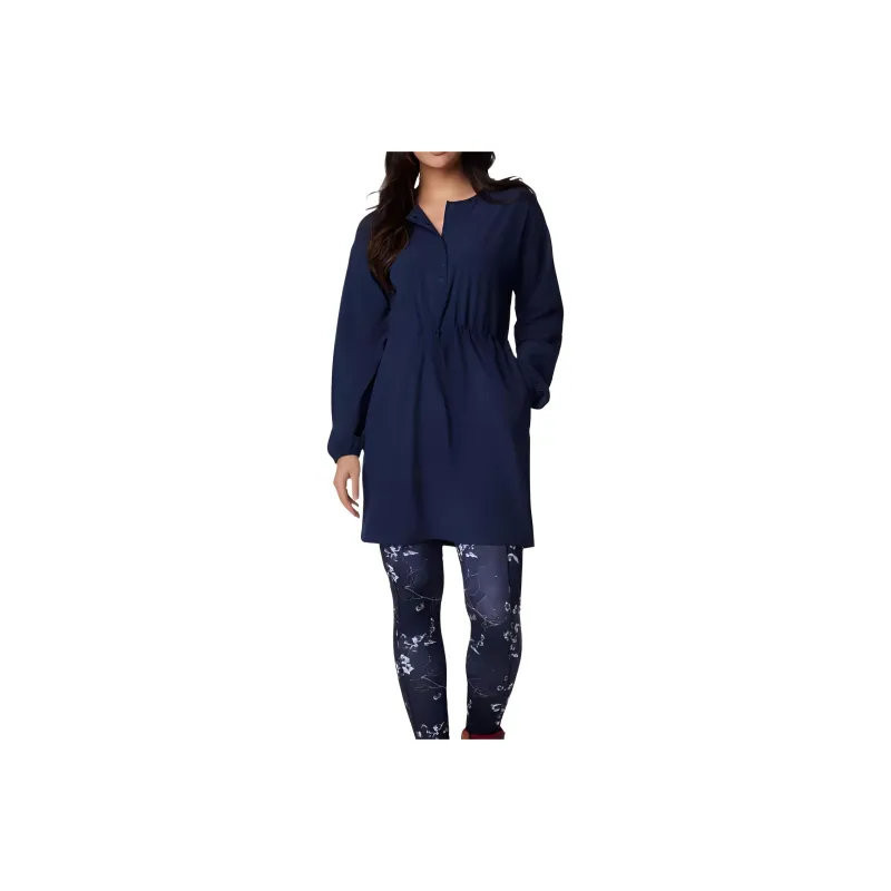 Columbia Boundless Avenue Omni-Shade Omni-Shield Long-Sleeved Dresses Women's Dark Blue-0
