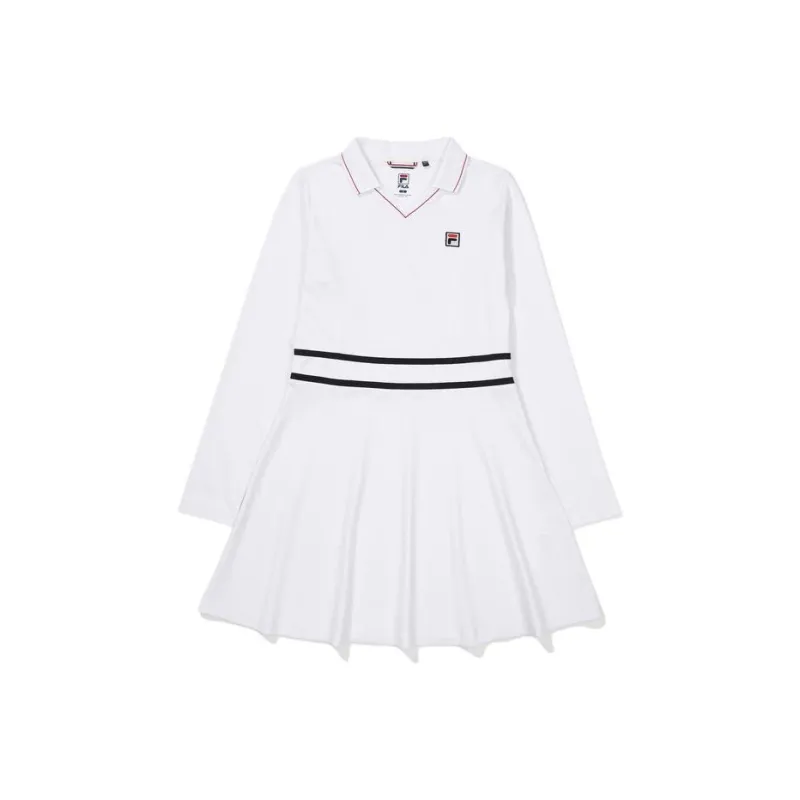 FILA Long Sleeved Dresses Women's White-0