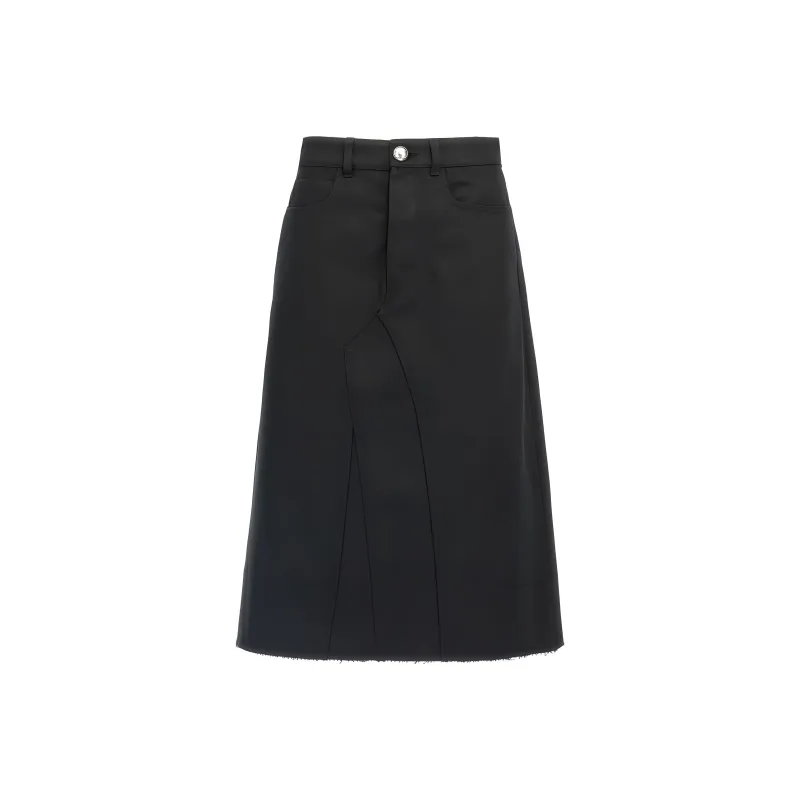 JIL SANDER Logo Patch Denim Skirt-0