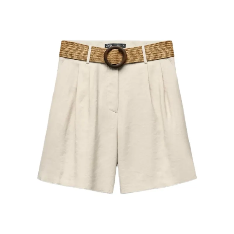 ZARA Casual Shorts Women's Light Gray-0
