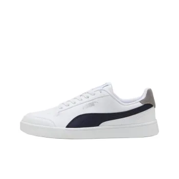 PUMA Shuffle Anti Slip Wear Resistant Low Top Skateboard Shoes Unisex Black White