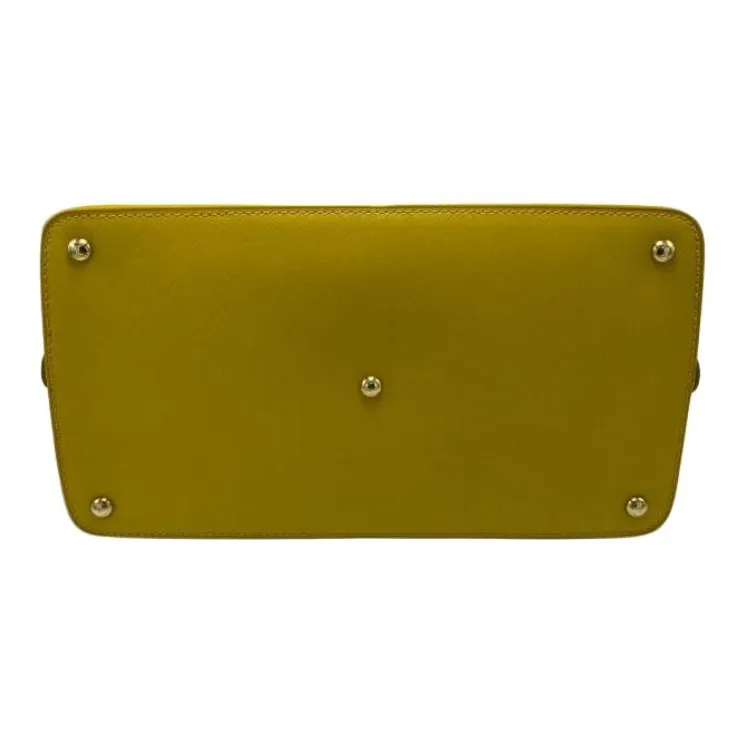 FERRAGAMO Calfskin One Shoulder Handbag Women's Yellow-4