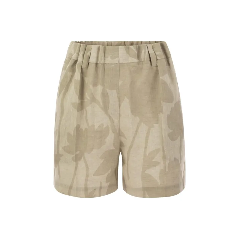 Brunello Cucinelli Floral Printed Bermuda Shorts-0