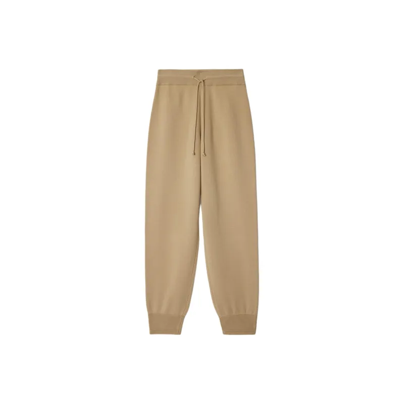 Burberry Knitted Sports Pants Women's Sand-0