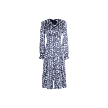 MISSSHINE Long Sleeved Dresses Women's Blue