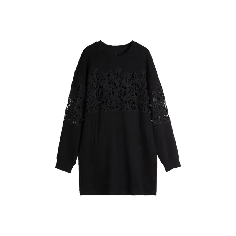 ELLE Long Sleeved Dress Women's Black-0
