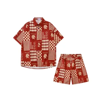 BEAR UNION Shirt Matching Set Unisex Red