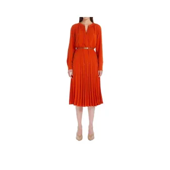 MaxMara Studio Long Sleeved Dresses Women's Red