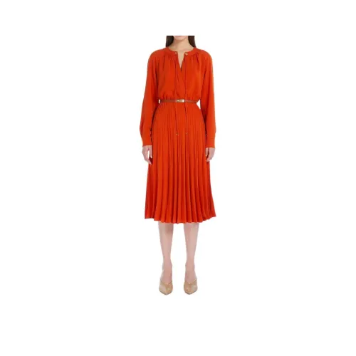 MaxMara Studio Long Sleeved Dresses Women's Red