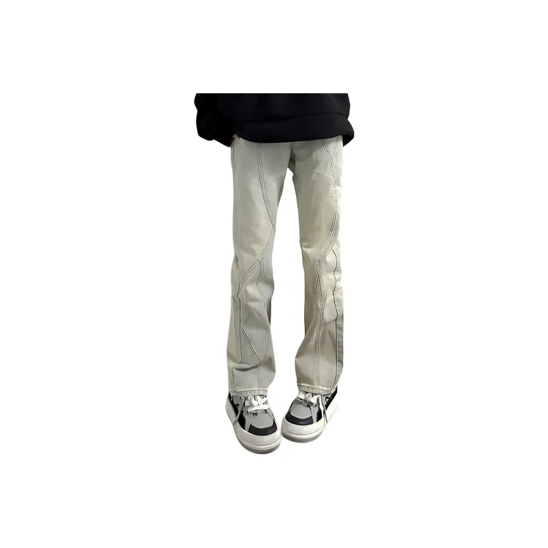 LCEVHZ'S Jeans Women's Yellow Mud-0