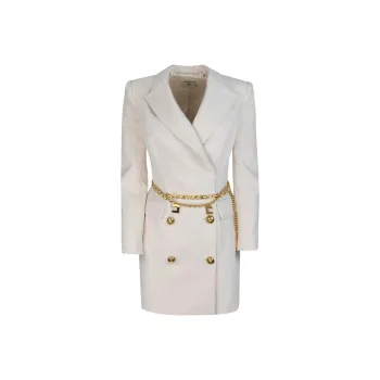 Elisabetta Franchi Belted Stretch Coat Dress