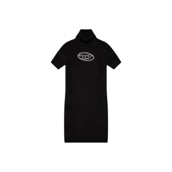 DIESEL M-Argaret Logo Embroidered Short-Sleeved Dress
