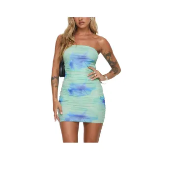 PRINCESS POLLY MICAH MINI DRESS Sleeveless Dress Women's BLUE FLORAL/Blue Floral