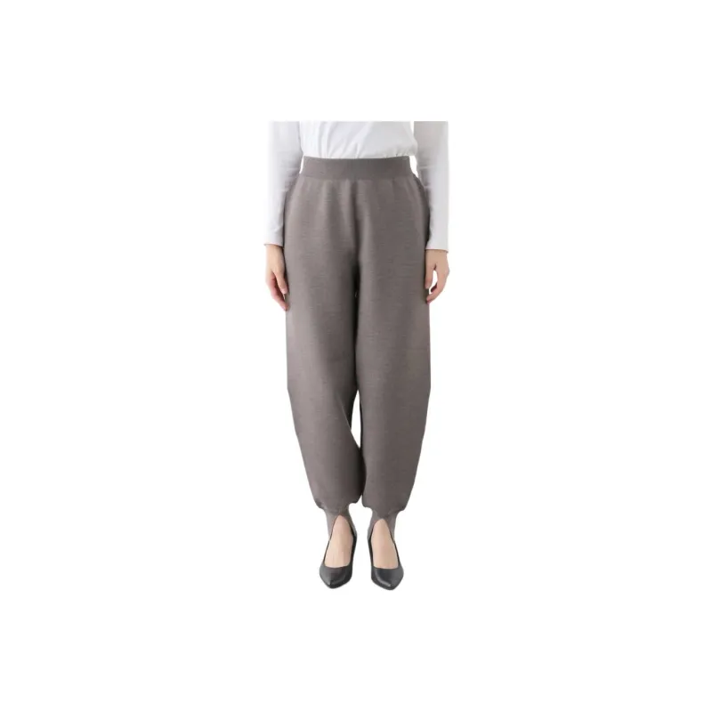 PLAGE Knitted Sports Pants Women's Brown-0