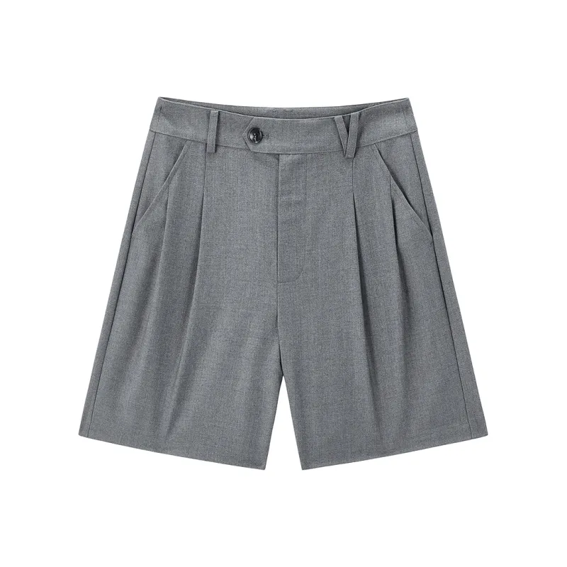 LEDIN Casual Shorts Women's Tin Gray In Stock-0