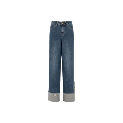 FHMY Jeans Women's Vintage Blue