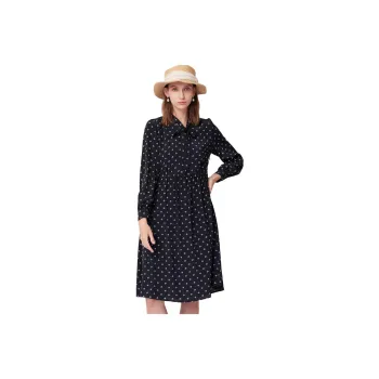HAZZYS Long Sleeved Dresses Women's Navy Blue