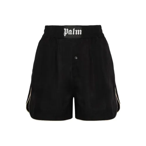 PALM ANGELS Logo Patch Elastic Waist Shorts