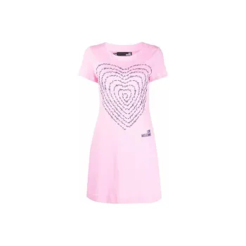 LOVE MOSCHINO Short Sleeved Dresses Women's Pink