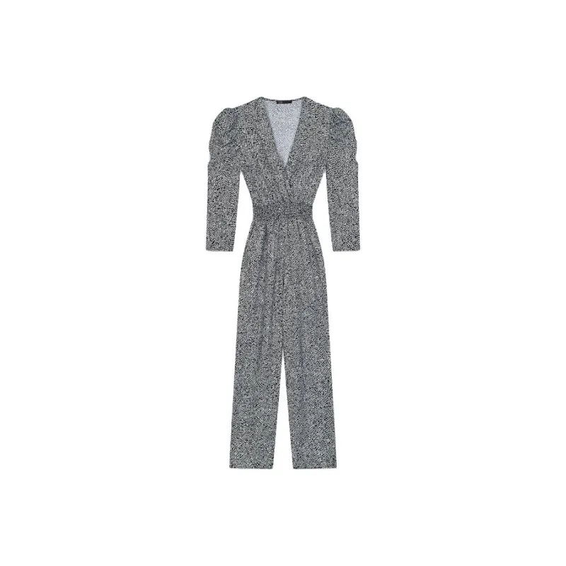 Maje Jumpsuit Women's Black Print-0