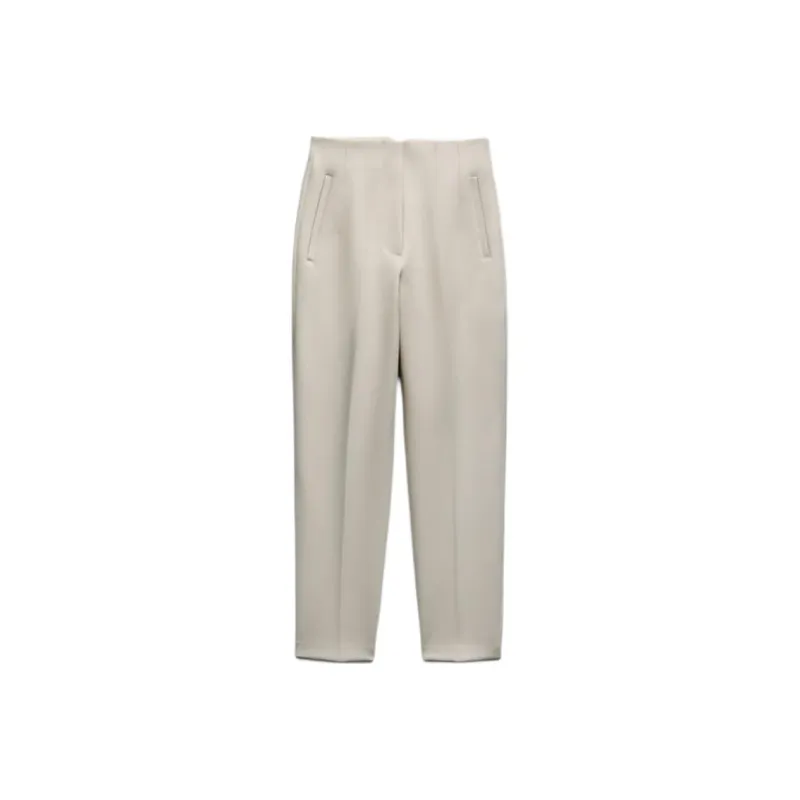 ZARA Suit Trousers Women's Ecru-0