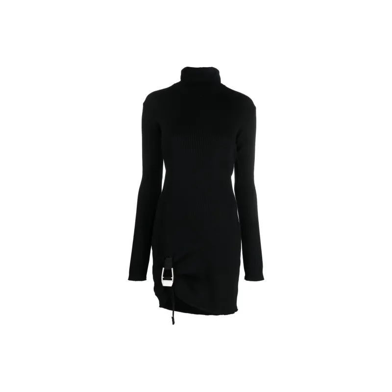 1017 ALYX 9SM Buckle-detail Ribbed-knit Minidress-0