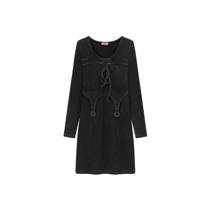 CHUU Long Sleeved Dresses Women's Black-0
