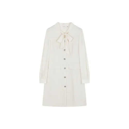 Mo Han Yi Mei Long Sleeved Dress Women's Ecru