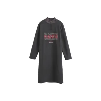 【dme】 Long Sleeved Dresses Women's Dark Gray