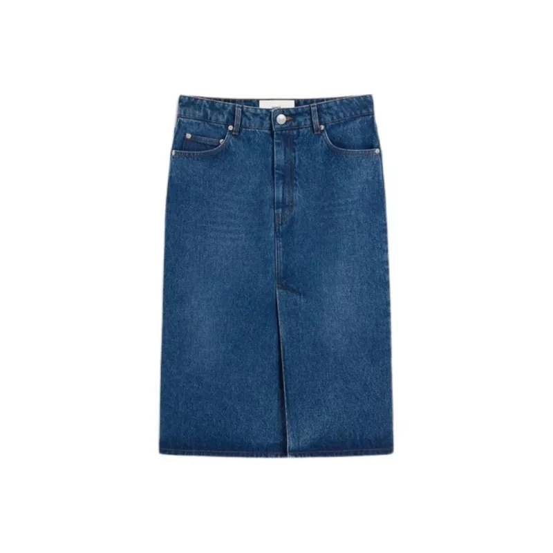 AMIPARIS Paris Falda Denim Midi Skirt-0