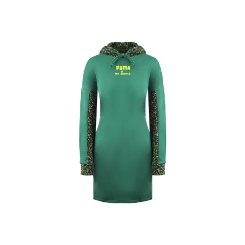 PUMA x Mr. Doodle Long Sleeved Dresses Women's Green