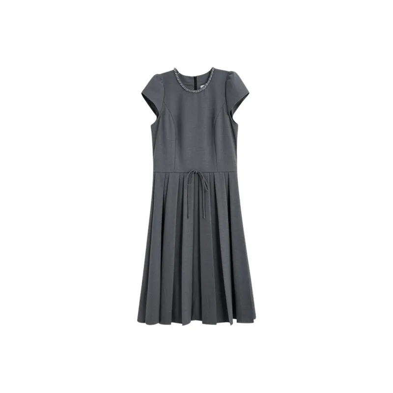 FANSILANEN Short Sleeved Dress Women's Gray-0