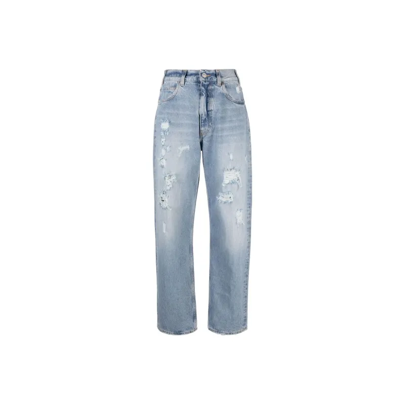 Fortela Straight-leg Distressed Denim Trousers-0