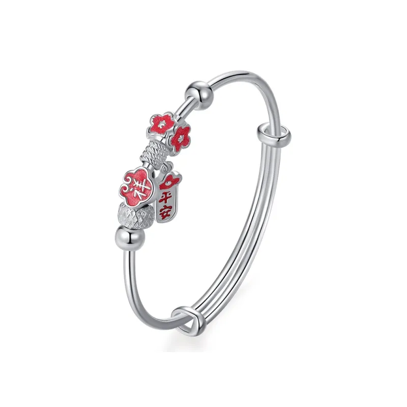 LAOMIAO 990 Fine Silver Bangles Women's-0