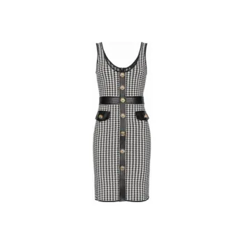 PINKO FW23 Sleeveless Dress Women's Black